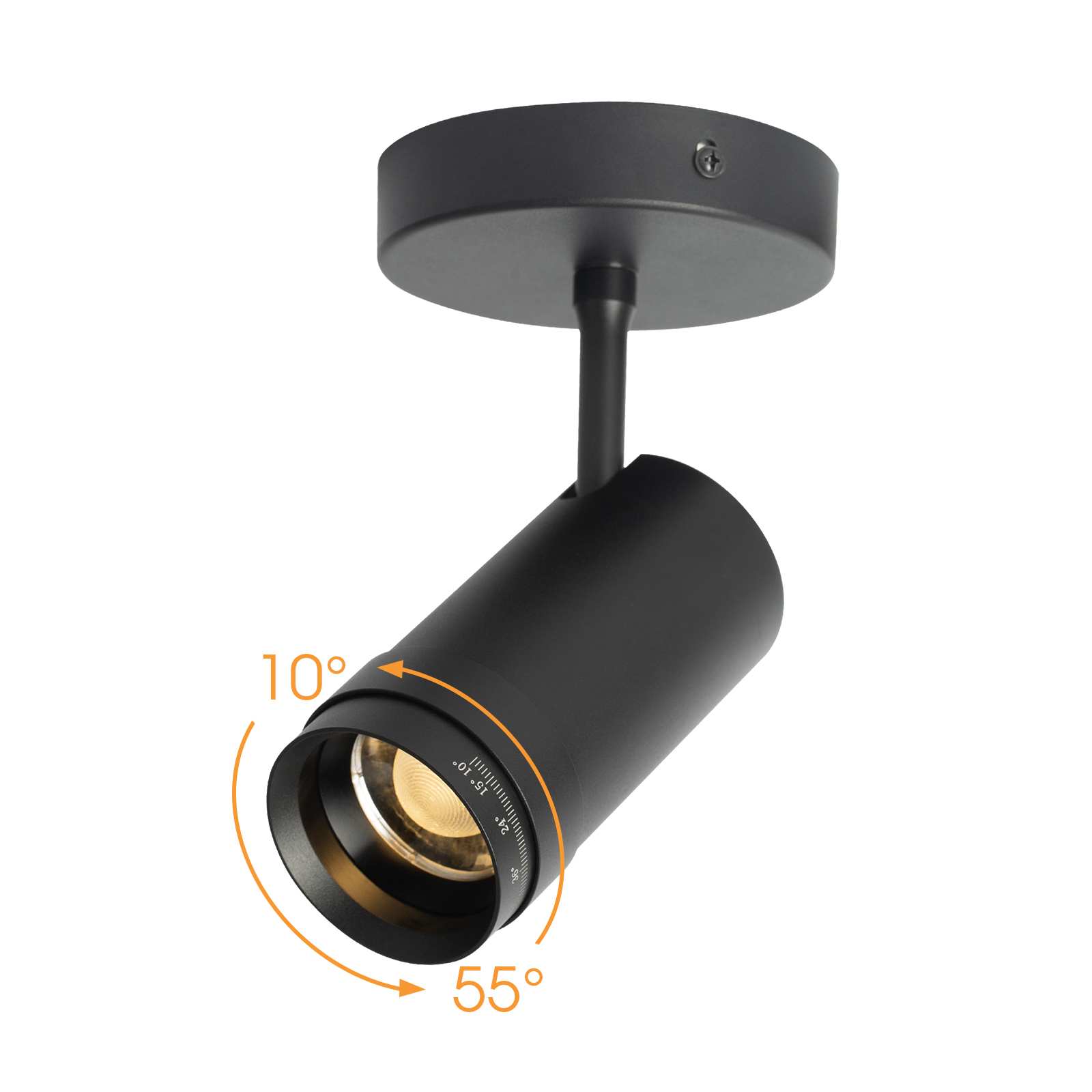 beam angle zoomable   surface mounted Spotlight